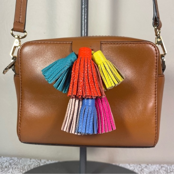 Rebecca Minkoff - Camel leather multi tassel cross body bag. - Picture 2 of 16